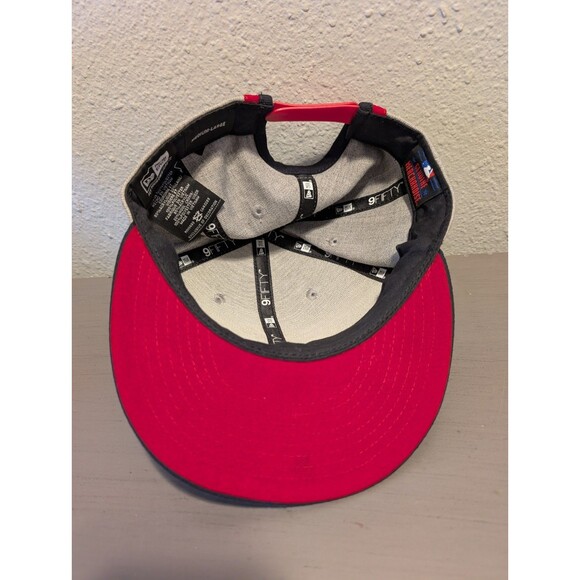 Atlanta Braves Hat Mens Large Medium  New Era 9 Fifty Strapback Baseball Gray - Picture 2 of 9
